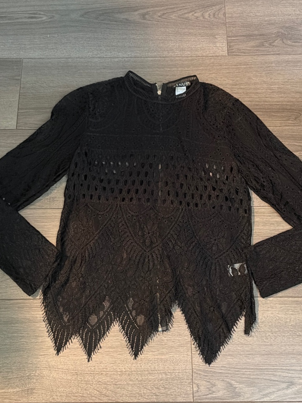 Venus lace top with fun hem!